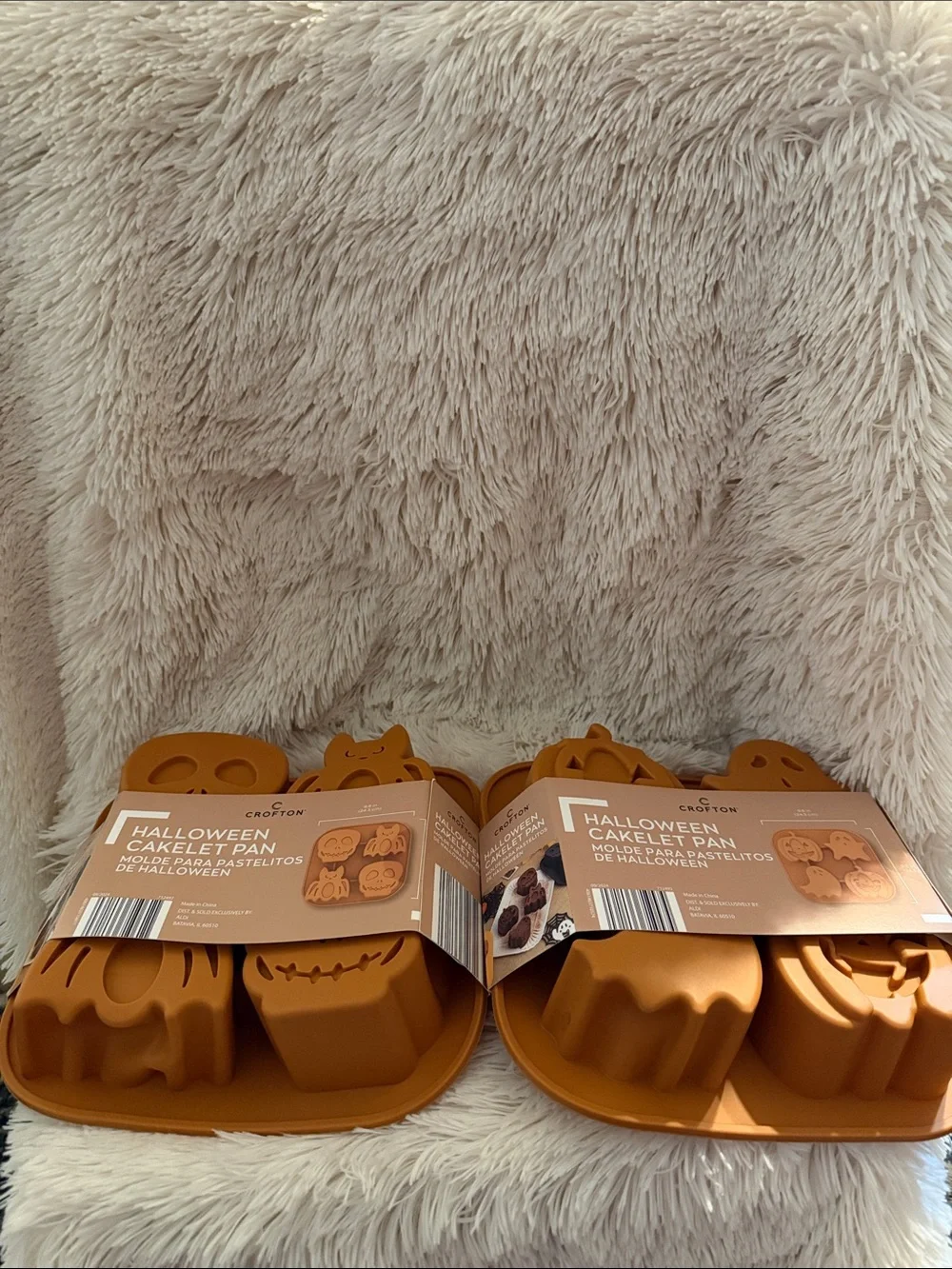 Croton Orange Halloween Caklet Pan Set - Pumpkin & Ghost Molds